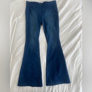 High waisted pull on flares